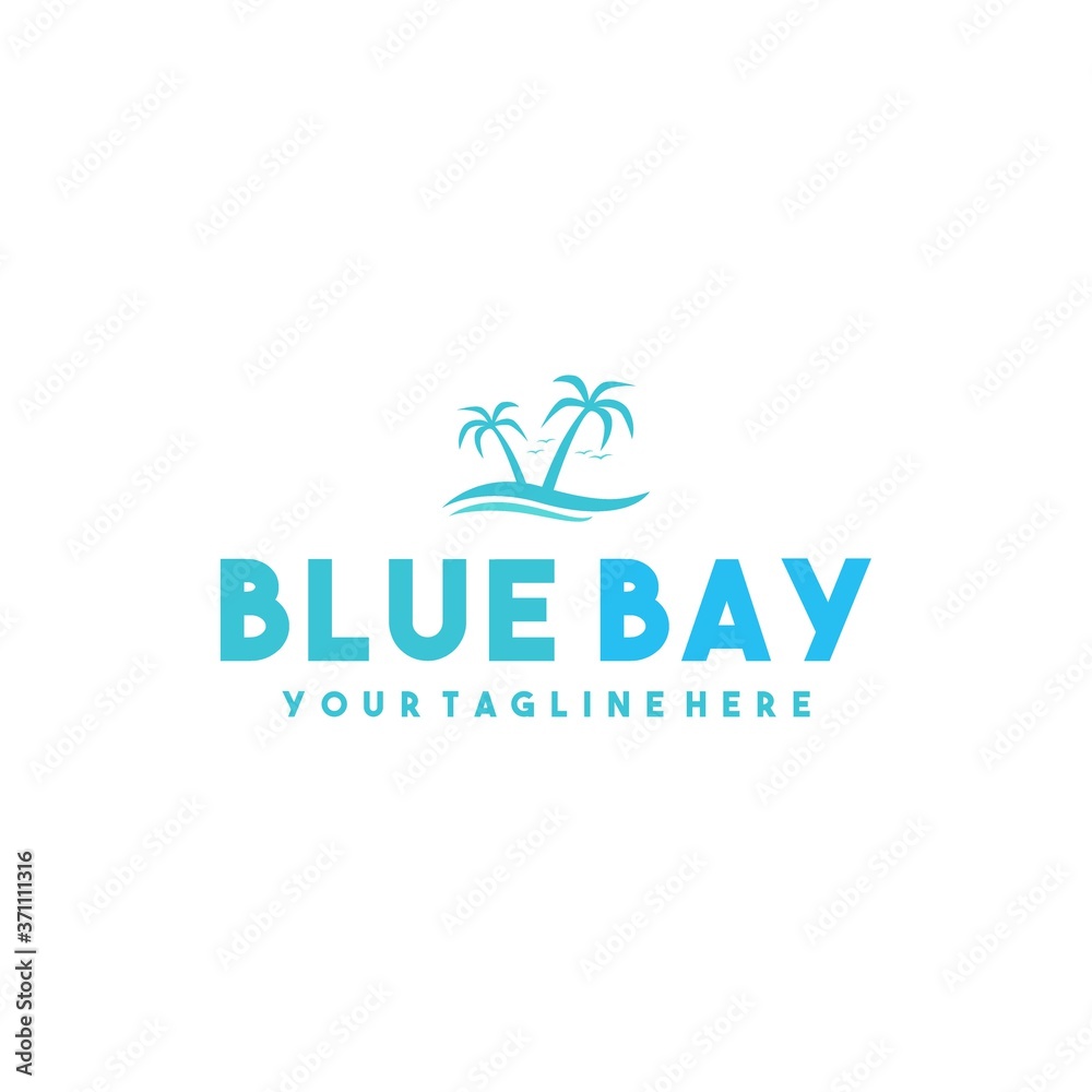 Fototapeta premium Creative blue bay premium logo design