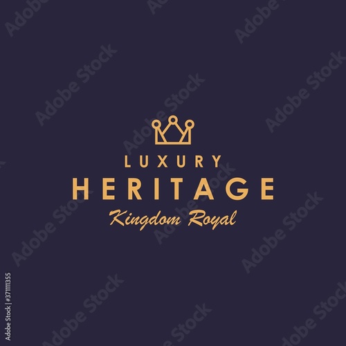 Creative luxury crown logo design