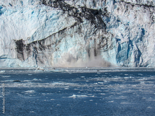 Bilde på lerret Glacier calving in College Fjord, Alaska.