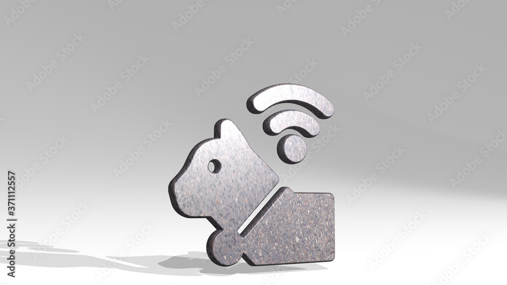 PET TRACKING CAT SIGNAL 3D icon standing on the floor - 3D illustration for animal and dog PET TRACKING CAT SIGNAL 3D icon standing on the floor - 3D illustration for animal and dog