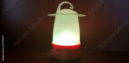red lantern in the dark