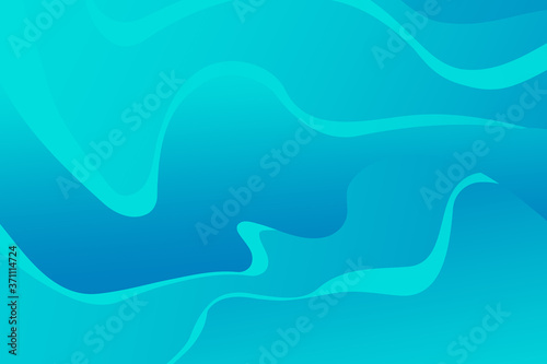 Abstract blue cold illustration with curve lines. © flexelf