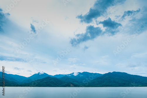 Mountains  clouds  mist  beautiful skies and water bodies in nature give a feeling of relaxation and refreshment.