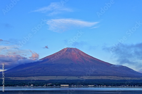 Mt.Fuji, when it has a red appearance 