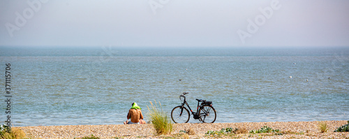 Resting by the sea on a hot day photo