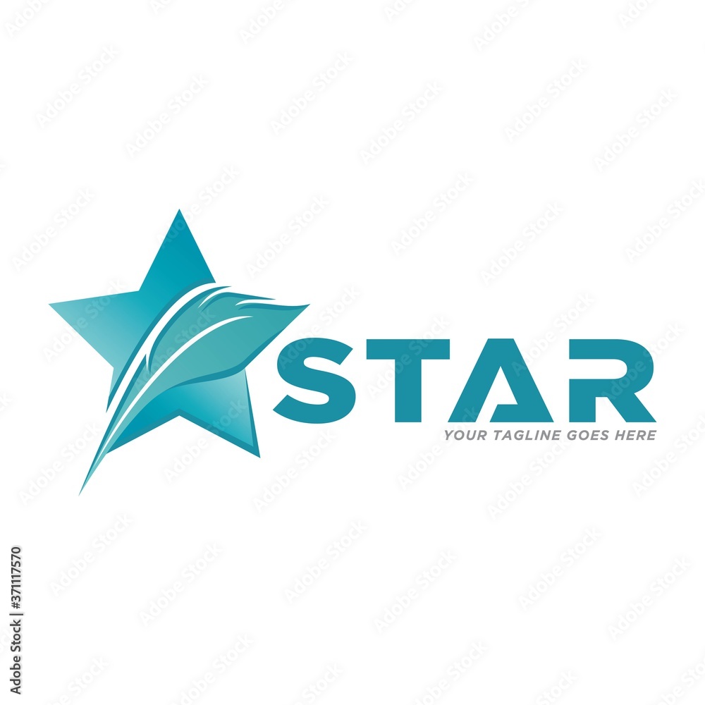 Obraz premium Star logo icon vector. Simple design concept logo.