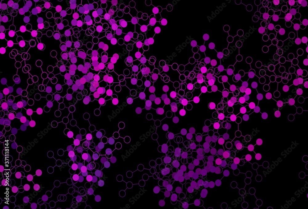 Dark Purple vector template with artificial intelligence structure.
