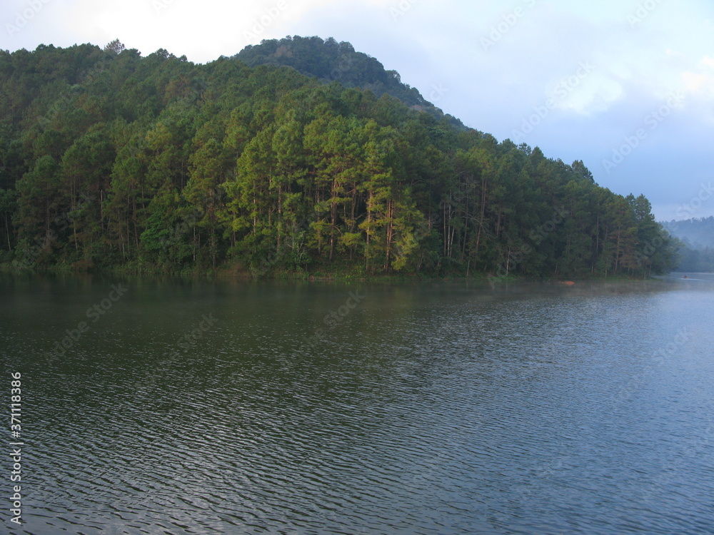 The Royal Forest Project which has a forest of pine trees surrounding a large water resevoir.  