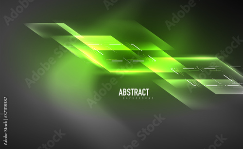 Dynamic neon shiny abstract background. Trendy abstract layout template for business or technology presentation, internet poster or web brochure cover, wallpaper