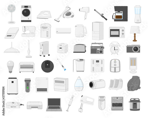 Electrical Appliance Illustration Material Set