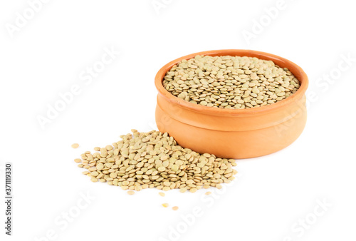 Lentils in the bowl