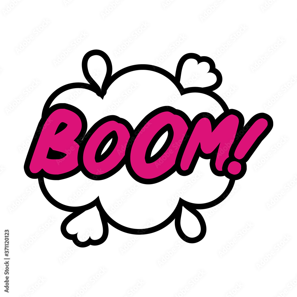 expresion cloud with boom word pop art flat style expresion cloud with boom word pop art flat style