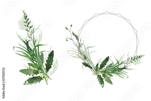 set for wedding invitation card
