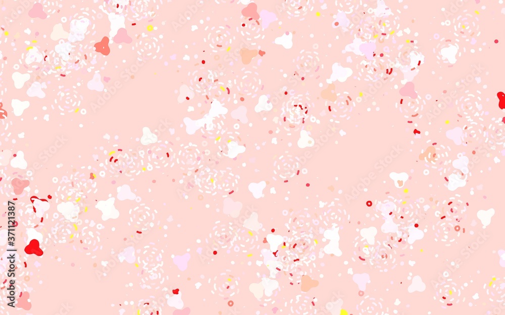 Light Pink vector template with chaotic shapes. Light Pink vector template with chaotic shapes.