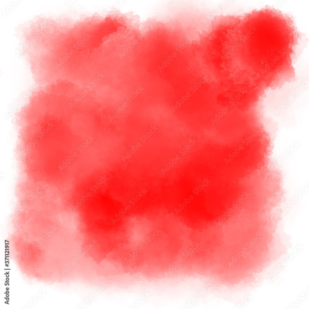Saturated red watercolor background, abstract stain, backdrop. Gentle transition gradient acrylic paint, splash stain paint for design
