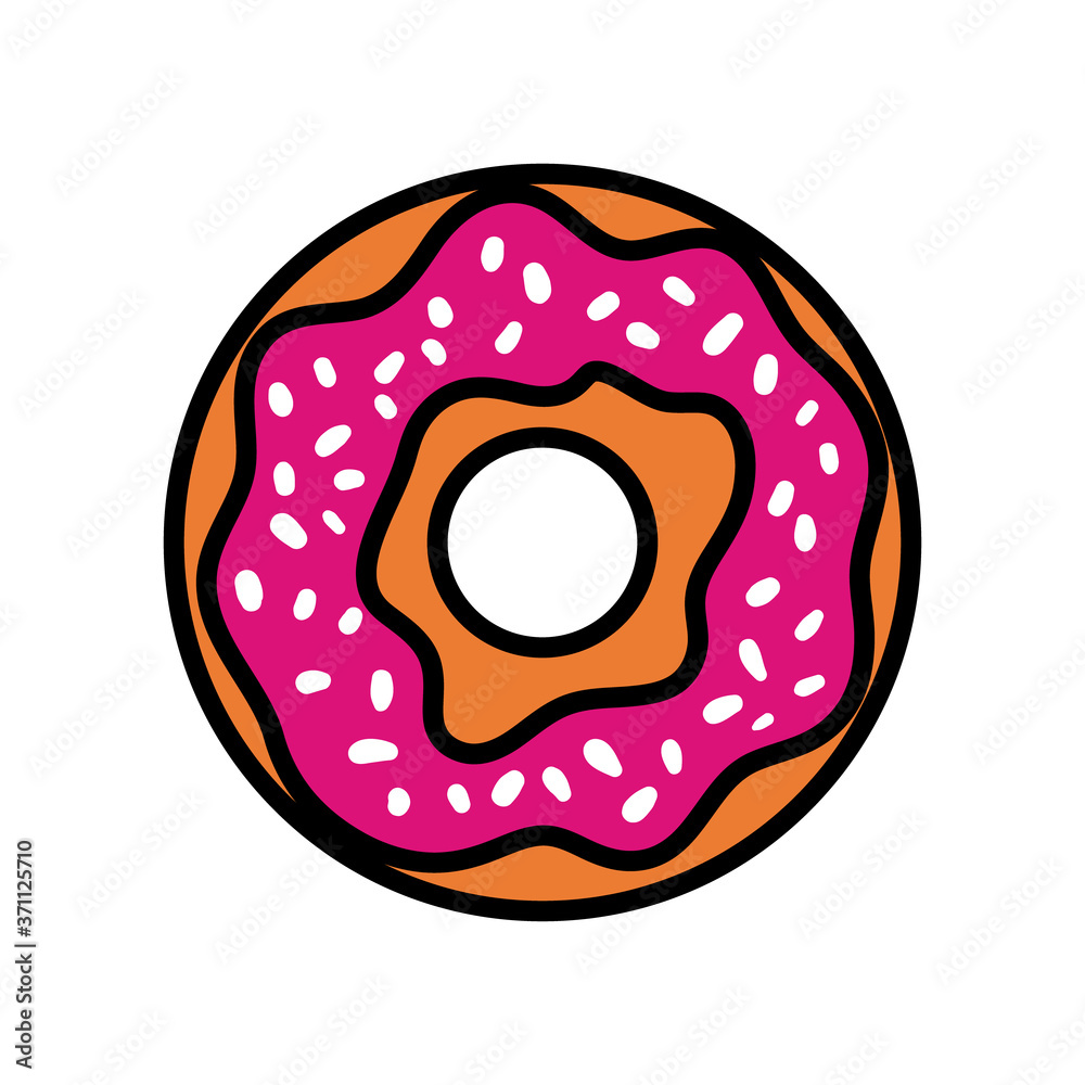 donut pop art flat style donut pop art flat style