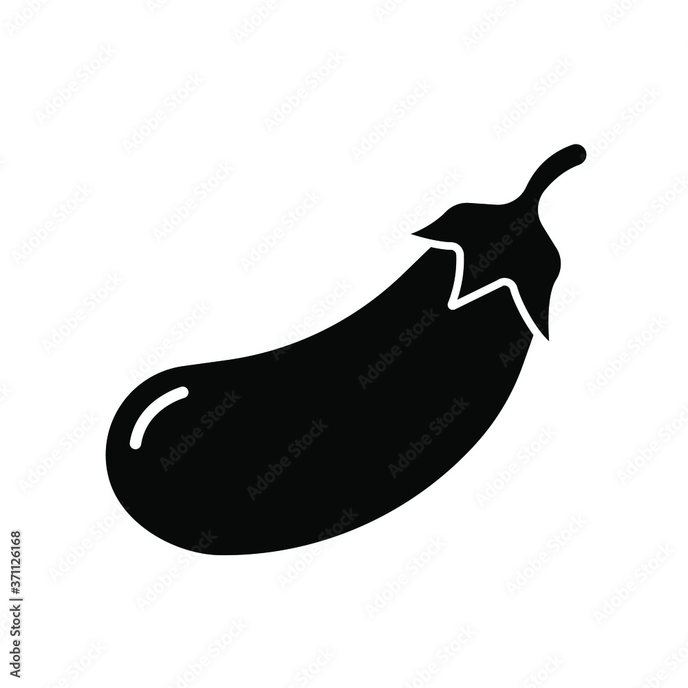 Eggplant icon on white background Eggplant icon on white background