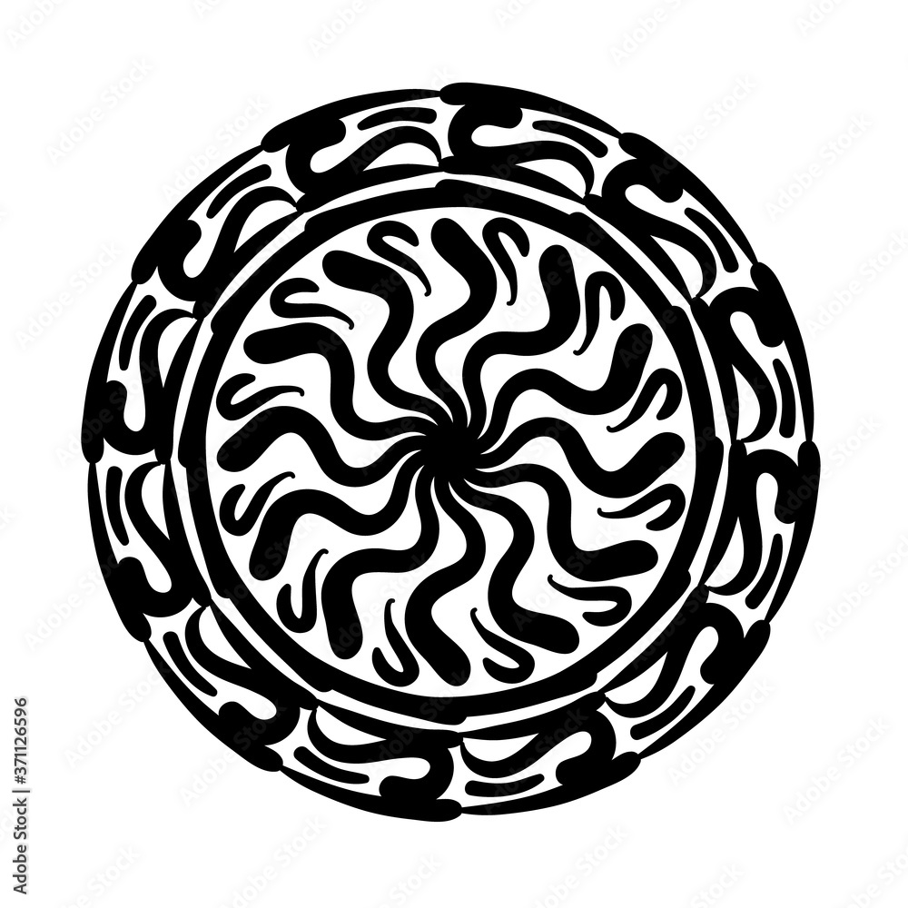 circular mandala floral silhouette style icon circular mandala floral silhouette style icon