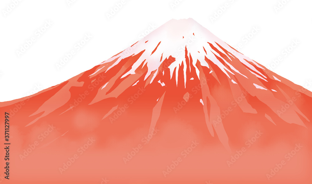 赤富士のイラスト素材 Stock Illustration Adobe Stock