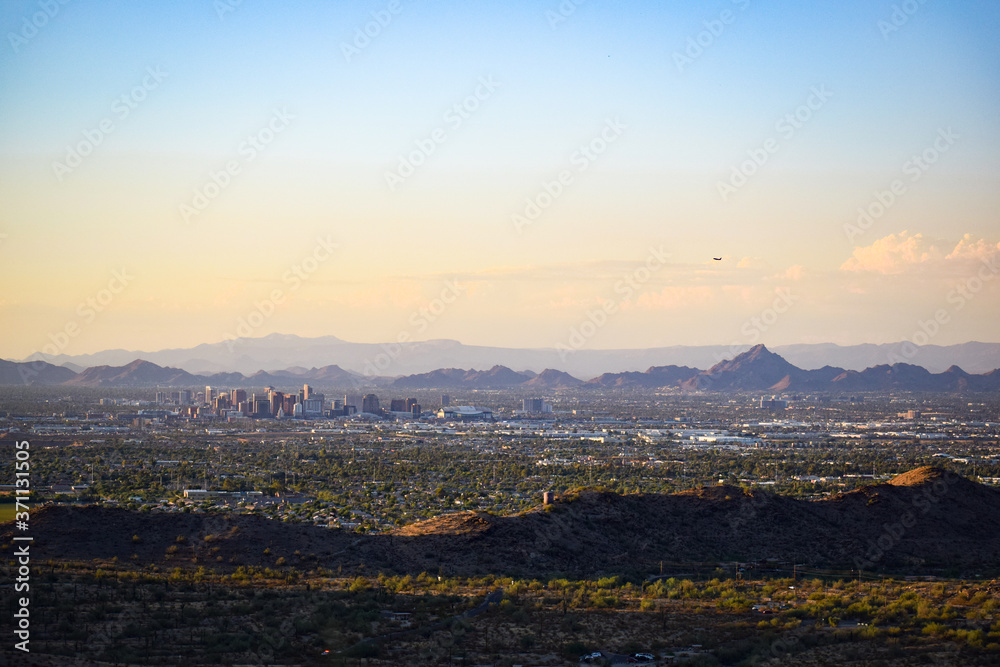 Downtown Phoenix From The Mountaintops