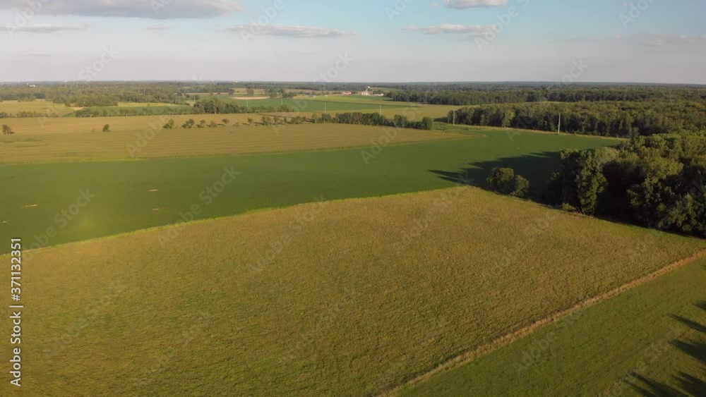 Aerial view of farm fields. Summer country landscape. Aerial view of farm fields. Summer country landscape.