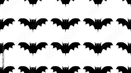 seamless bat Halloween on white background , illustration concept