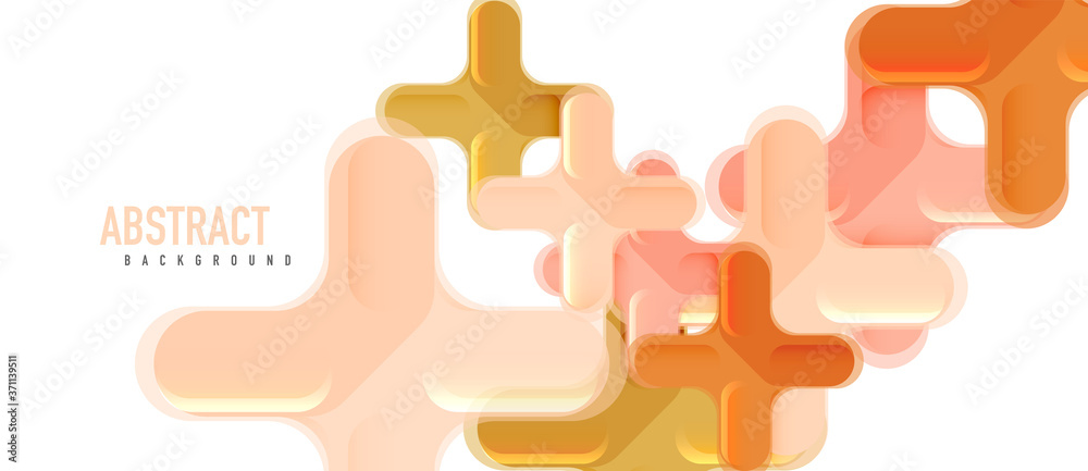 Glossy multicolored plastic style cross composition, x shape design, techno geometric modern abstract background. Trendy abstract layout template Glossy multicolored plastic style cross composition, x shape design, techno geometric modern abstract background. Trendy abstract layout template