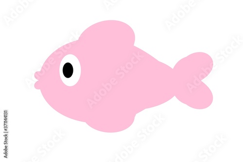 pink fish on white background