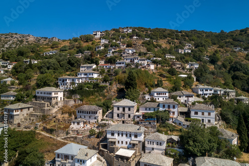Aerial view at Makrinitsa village of Pelion, Greece © ververidis