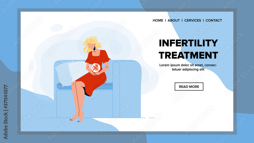 Infertility Treatment Medical Fertilization Vector Flat Illustration Infertility Treatment Medical Fertilization Vector Flat Illustration
