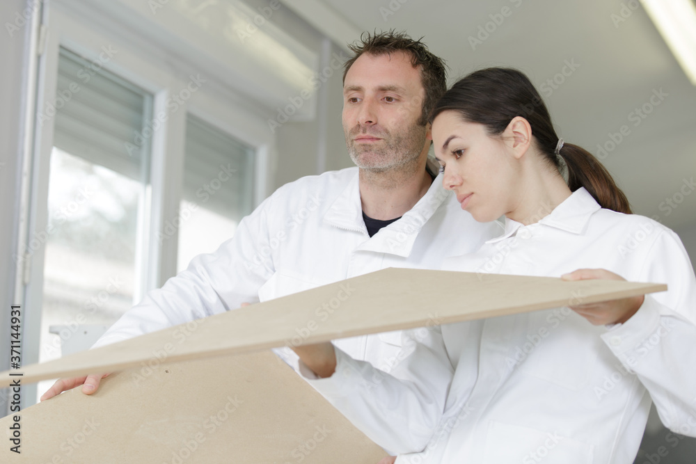 Fototapeta premium man and woman during teamwork