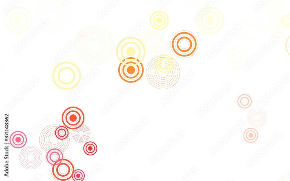 Light Red, Yellow vector pattern with spheres. Light Red, Yellow vector pattern with spheres.
