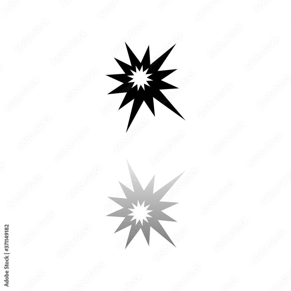 Explosion icon flat Explosion icon flat