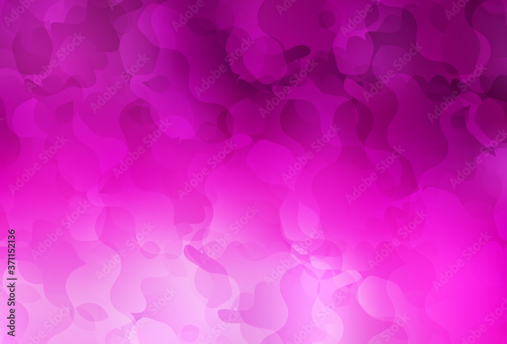 Light Pink vector background with abstract shapes.