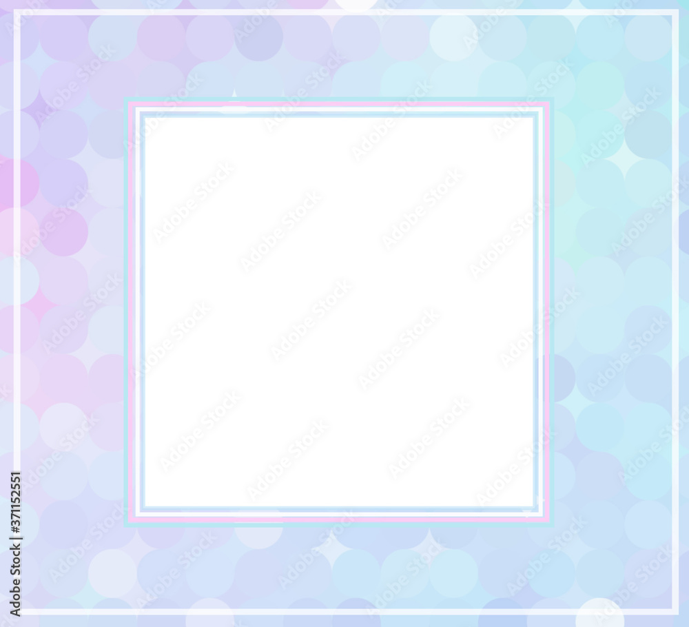 Frame for text in pastel pink and blue colors. 