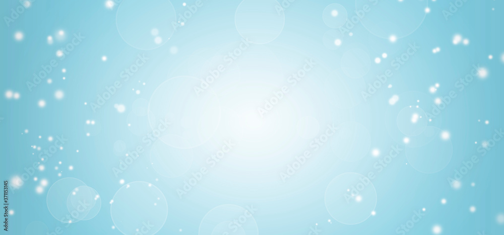 White lights bokeh, defocus glitter blur on blue background. copy space. illustration. White lights bokeh, defocus glitter blur on blue background. copy space. illustration.