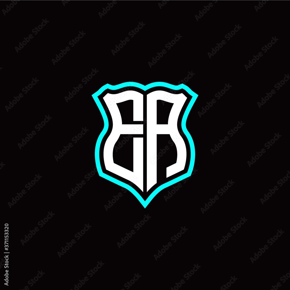 Initial E A letter with shield style logo template vector Initial E A letter with shield style logo template vector