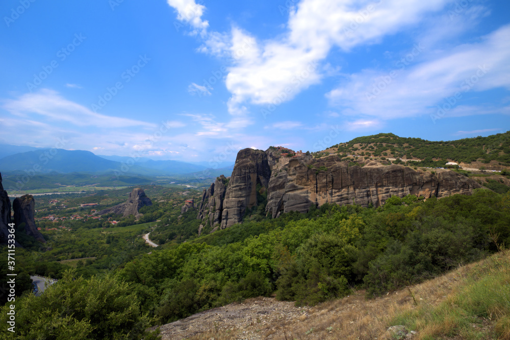  Greece, Trikala city, Meteora, 
Christian monasteries built on the tops of large rocks.
