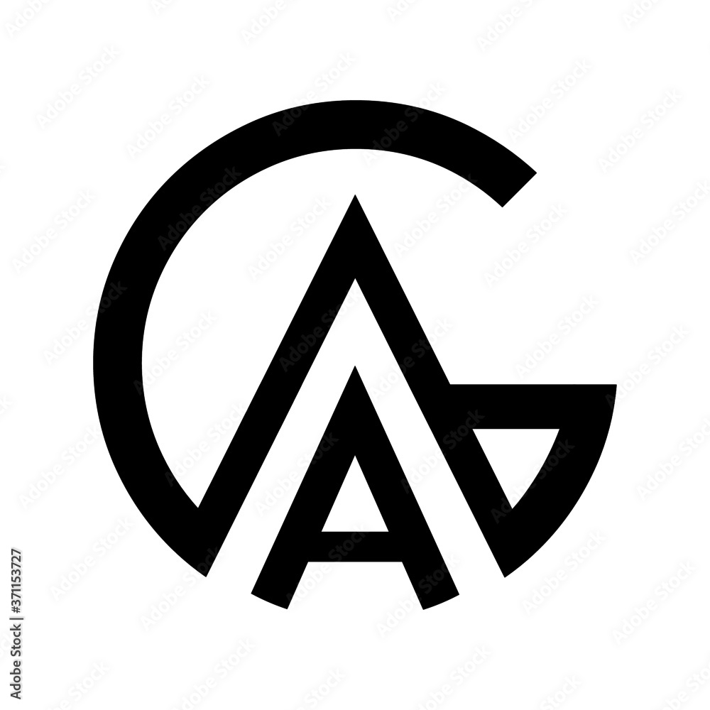 Alphabet letter icon logo design AG or GA Alphabet letter icon logo design AG or GA