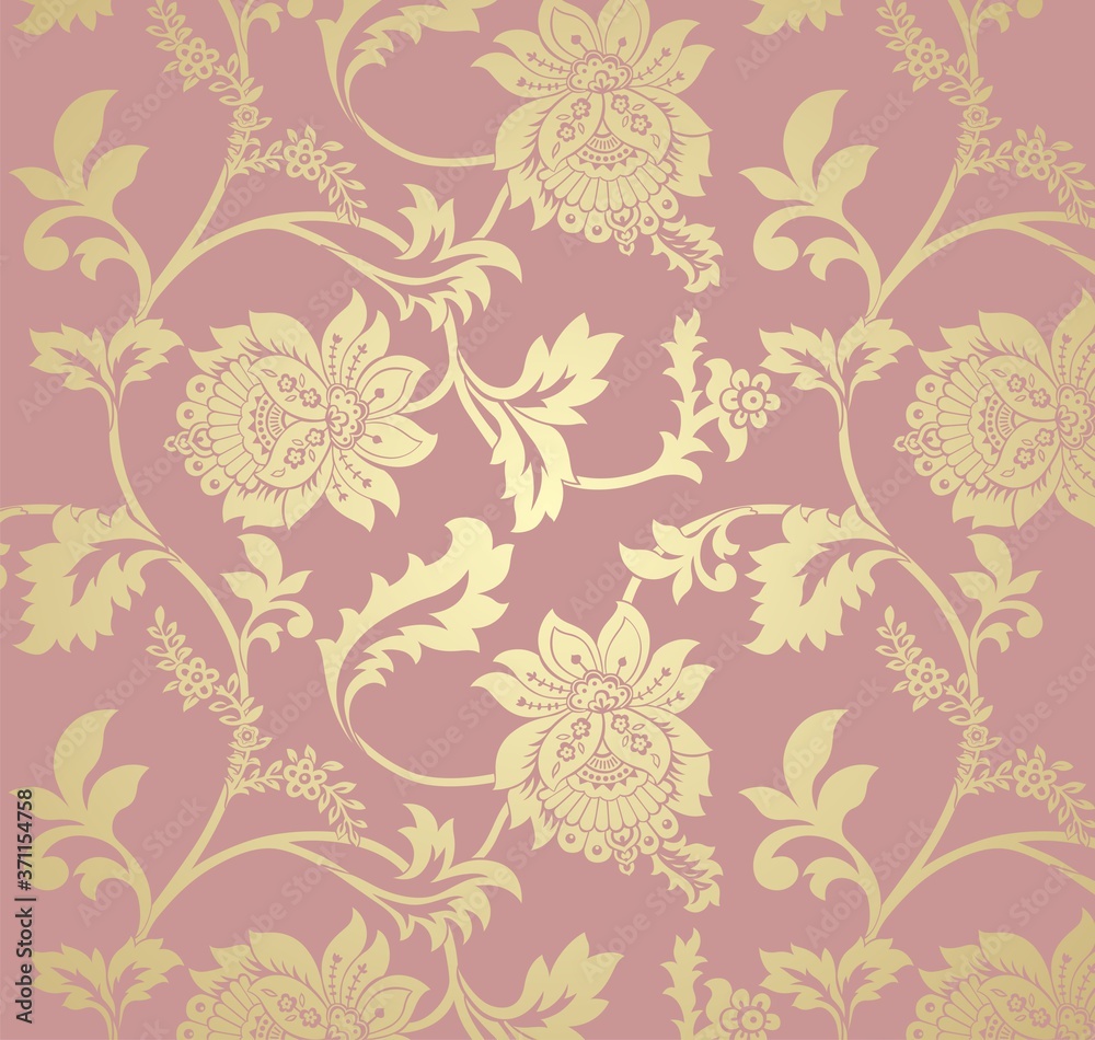 wedding card design, paisley floral pattern , India wedding card design, paisley floral pattern , India