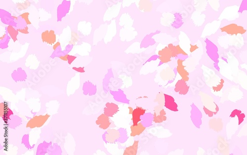 Light Pink, Yellow vector texture with abstract forms.