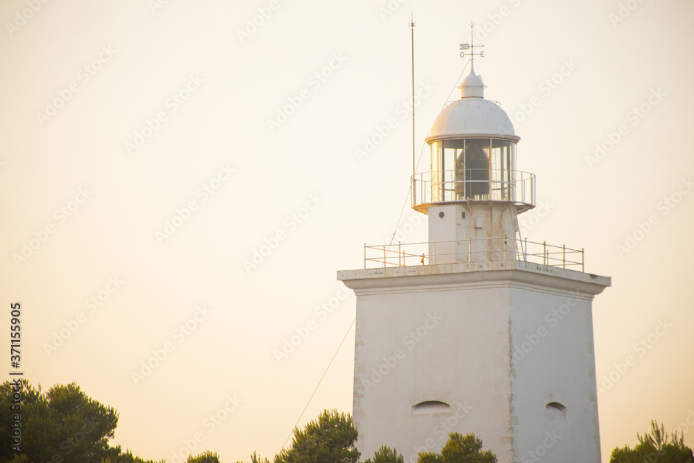 Santa Pola lighthouse at sunset