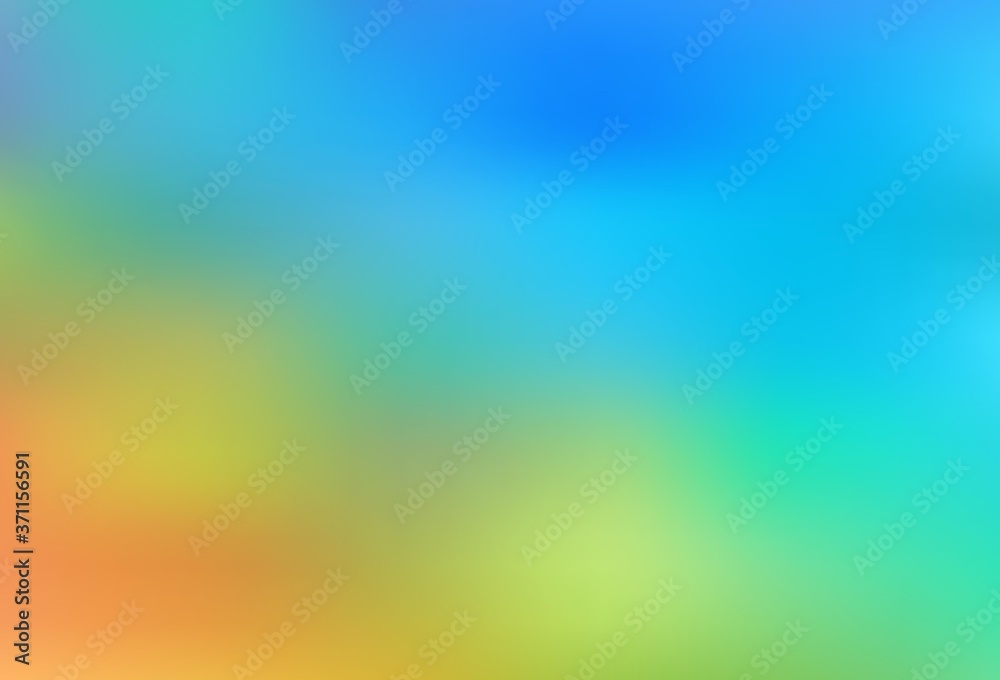 Light Blue, Yellow vector blurred shine abstract background.