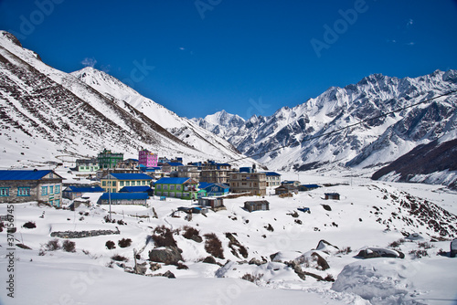 Village of Kyanjin Gomba in the Langtang Valley, Nepal