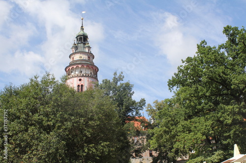 A peaceful old historical brick building a in cesky krumlov