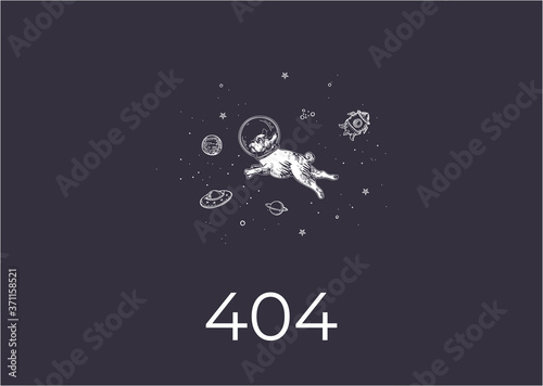 Page 404. Link to non-existent page. Space, astronomy.
