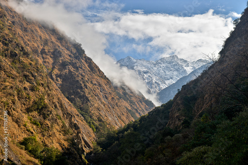 View of Langtang Himal Mountain range from Langtang valley, Nepal
