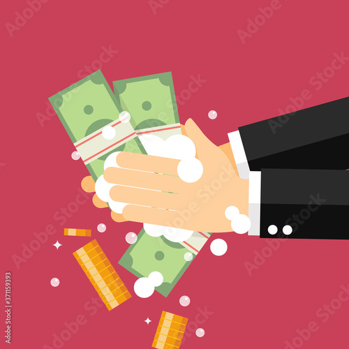Laundering of money