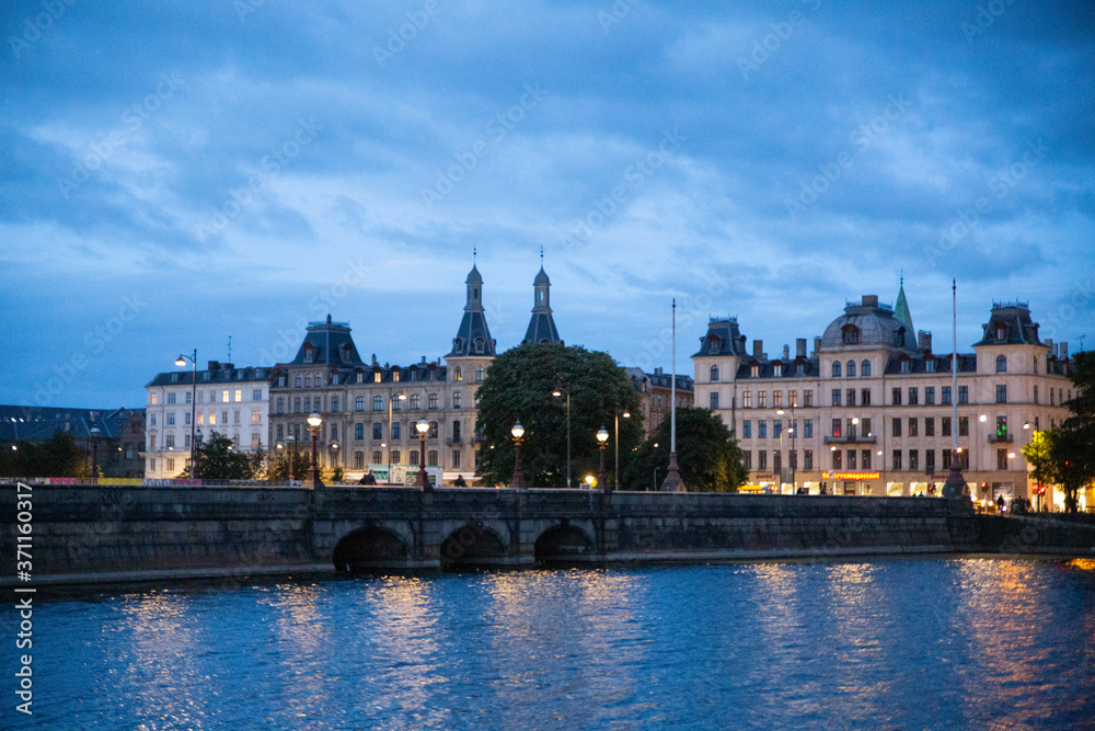 The lakes at Copenhagen by Night