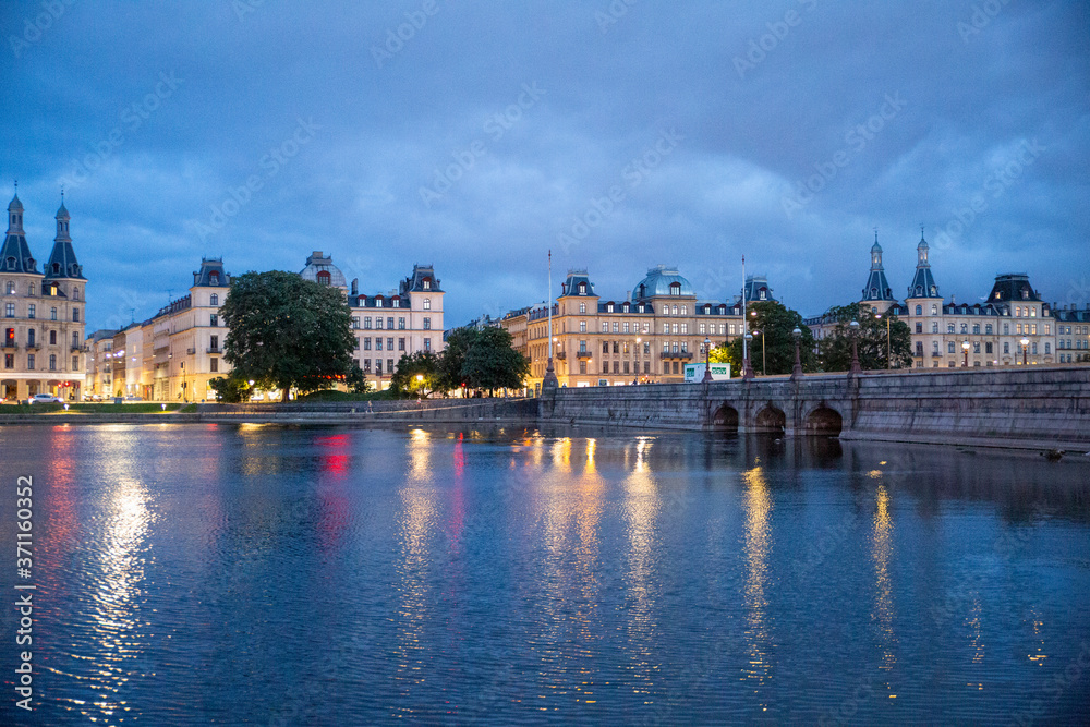 The lakes at Copenhagen by Night